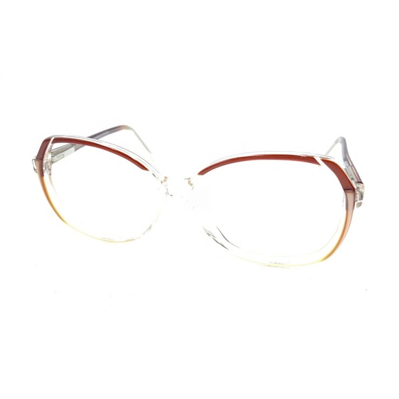 Swank Vintage Alexandra 791-090 Brown Clear Eyeglasses Frames 55-12 135 France - Picture 8 of 12